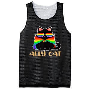 LGBT Ally Cat Be Kind Gay Rainbow Funny LGBTQ Gift Idea Mesh Reversible Basketball Jersey Tank