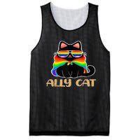 LGBT Ally Cat Be Kind Gay Rainbow Funny LGBTQ Gift Idea Mesh Reversible Basketball Jersey Tank