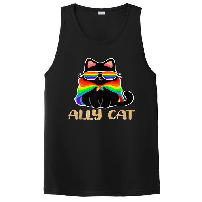 LGBT Ally Cat Be Kind Gay Rainbow Funny LGBTQ Gift Idea PosiCharge Competitor Tank