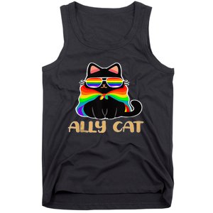 LGBT Ally Cat Be Kind Gay Rainbow Funny LGBTQ Gift Idea Tank Top