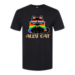 LGBT Ally Cat Be Kind Gay Rainbow Funny LGBTQ Gift Idea Softstyle CVC T-Shirt