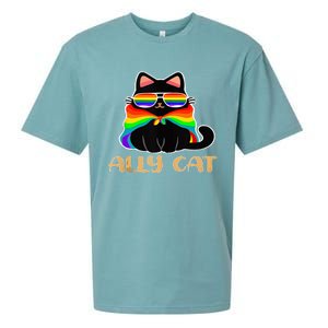 LGBT Ally Cat Be Kind Gay Rainbow Funny LGBTQ Gift Idea Sueded Cloud Jersey T-Shirt