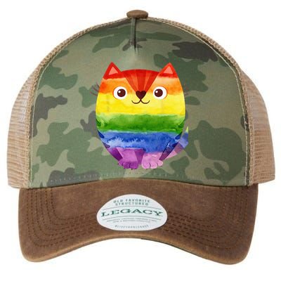 LGBT Allied Cat Be Kind Gay Rainbow Funny LGBTQ Legacy Tie Dye Trucker Hat