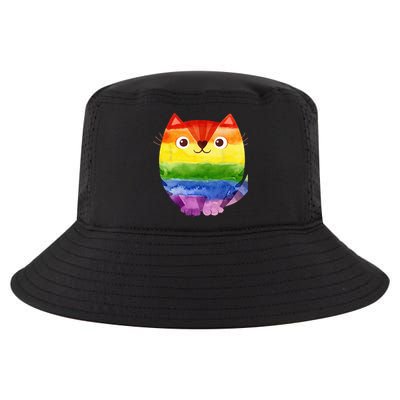 LGBT Allied Cat Be Kind Gay Rainbow Funny LGBTQ Cool Comfort Performance Bucket Hat