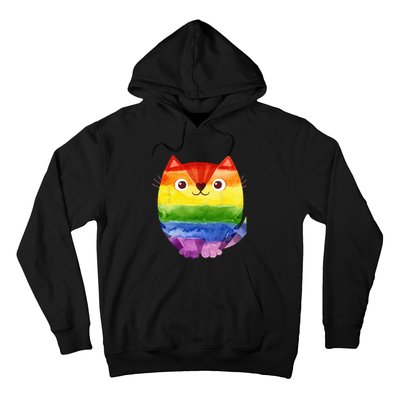 LGBT Allied Cat Be Kind Gay Rainbow Funny LGBTQ Hoodie