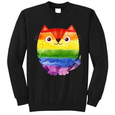 LGBT Allied Cat Be Kind Gay Rainbow Funny LGBTQ Sweatshirt