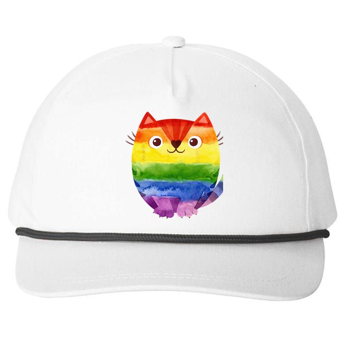 LGBT Allied Cat Be Kind Gay Rainbow Funny LGBTQ Snapback Five-Panel Rope Hat