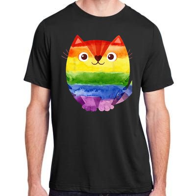 LGBT Allied Cat Be Kind Gay Rainbow Funny LGBTQ Adult ChromaSoft Performance T-Shirt