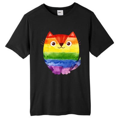 LGBT Allied Cat Be Kind Gay Rainbow Funny LGBTQ Tall Fusion ChromaSoft Performance T-Shirt