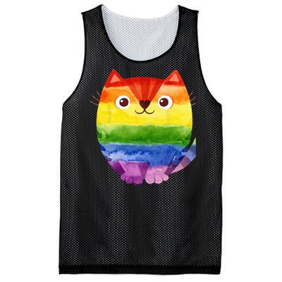 LGBT Allied Cat Be Kind Gay Rainbow Funny LGBTQ Mesh Reversible Basketball Jersey Tank