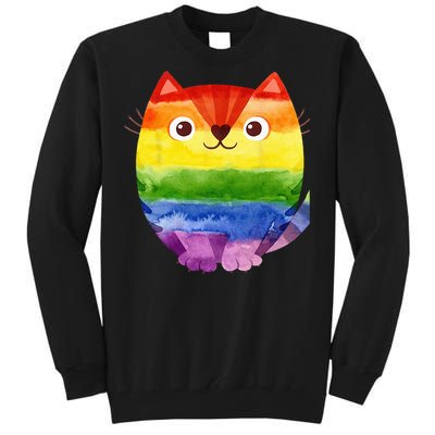 LGBT Allied Cat Be Kind Gay Rainbow Funny LGBTQ Tall Sweatshirt