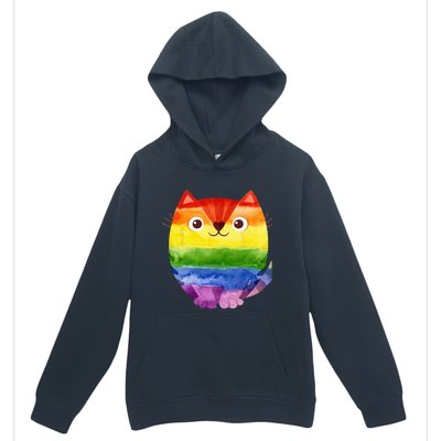 LGBT Allied Cat Be Kind Gay Rainbow Funny LGBTQ Urban Pullover Hoodie