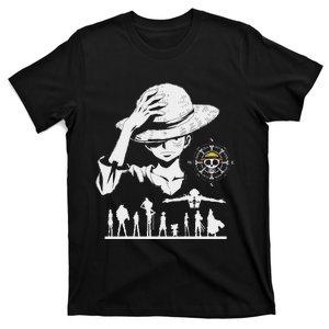 Legendary Adventure Crew Fun Silhouette King Of Pirate Anime T-Shirt