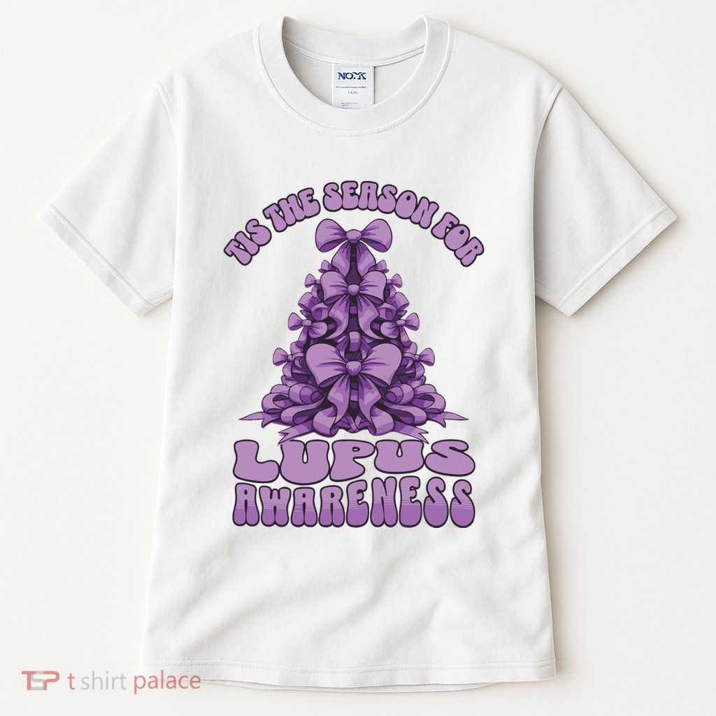Lupus Awareness Christmas Lupus Ribbon Tall T-Shirt