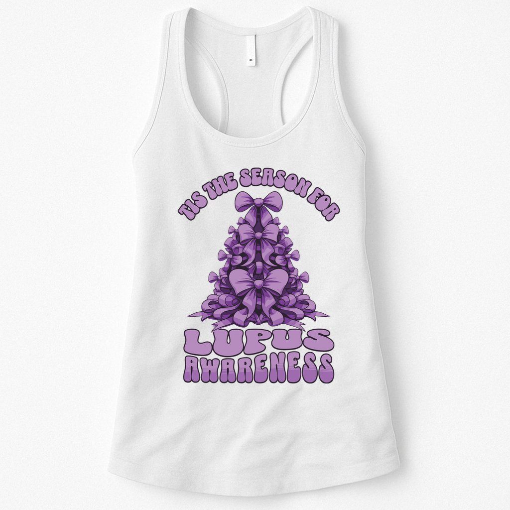 Lupus Awareness Christmas Lupus Ribbon Womens Tank Top