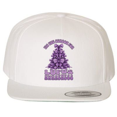 Lupus Awareness Christmas Lupus Ribbon Wool Snapback Cap