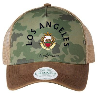 Los Angeles California Trip Los Angeles Traveller California Legacy Tie Dye Trucker Hat