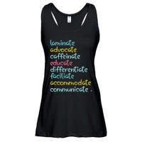 Laminate Advocate Caffeinate Special Teacher Ladies Essential Flowy Tank