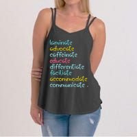 Laminate Advocate Caffeinate Special Teacher Women's Strappy Tank