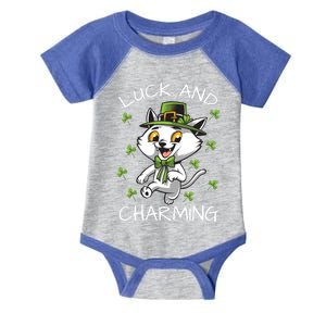 Luck And Charming Leprechaun Cat St Patricks Day Cute Gift Infant Baby Jersey Bodysuit