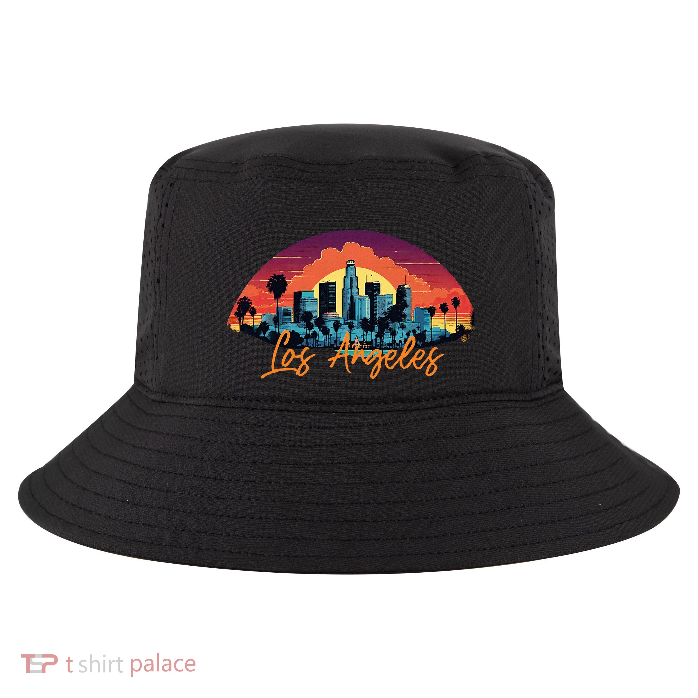 Los Angeles California City Downtown Skyline California L.A. Cool Comfort Performance Bucket Hat
