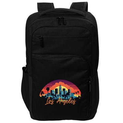 Los Angeles California City Downtown Skyline California L.A. Impact Tech Backpack