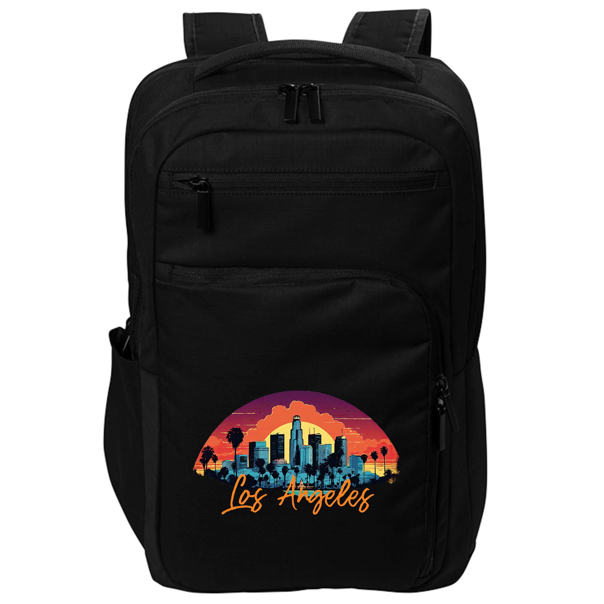 Los Angeles California City Downtown Skyline California L.A. Impact Tech Backpack