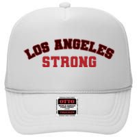 Los Angeles California Strong High Crown Mesh Back Trucker Hat