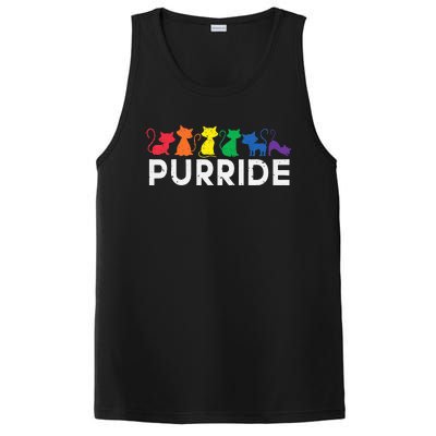 Lgbt Ally Cat Kitten Be Kind Gay Rainbow Funny Lgbtq PosiCharge Competitor Tank