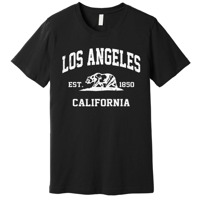 Los Angeles California CA Vintage State Athletic Style Premium T-Shirt