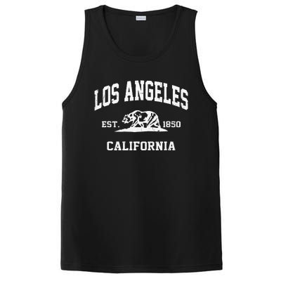 Los Angeles California CA Vintage State Athletic Style PosiCharge Competitor Tank