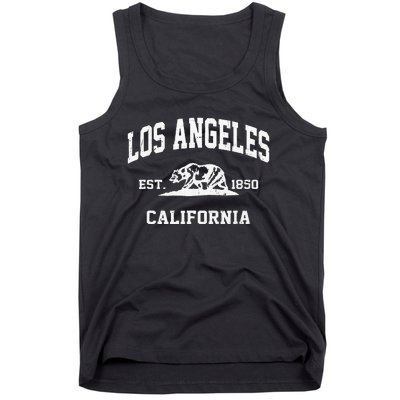 Los Angeles California CA Vintage State Athletic Style Tank Top