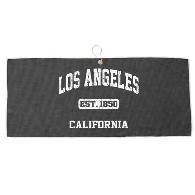 Los Angeles California CA Vintage State Athletic Style Large Microfiber Waffle Golf Towel