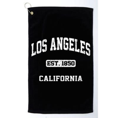 Los Angeles California CA Vintage State Athletic Style Platinum Collection Golf Towel