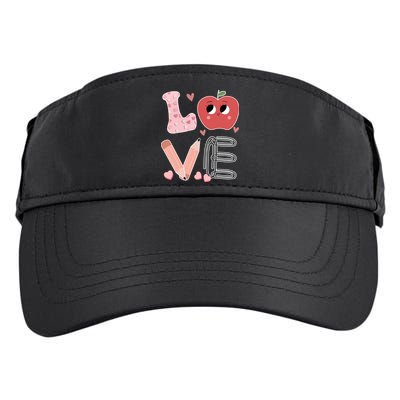 Love Apple Cute Teacher Gift Adult Drive Performance Visor