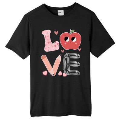 Love Apple Cute Teacher Gift Tall Fusion ChromaSoft Performance T-Shirt