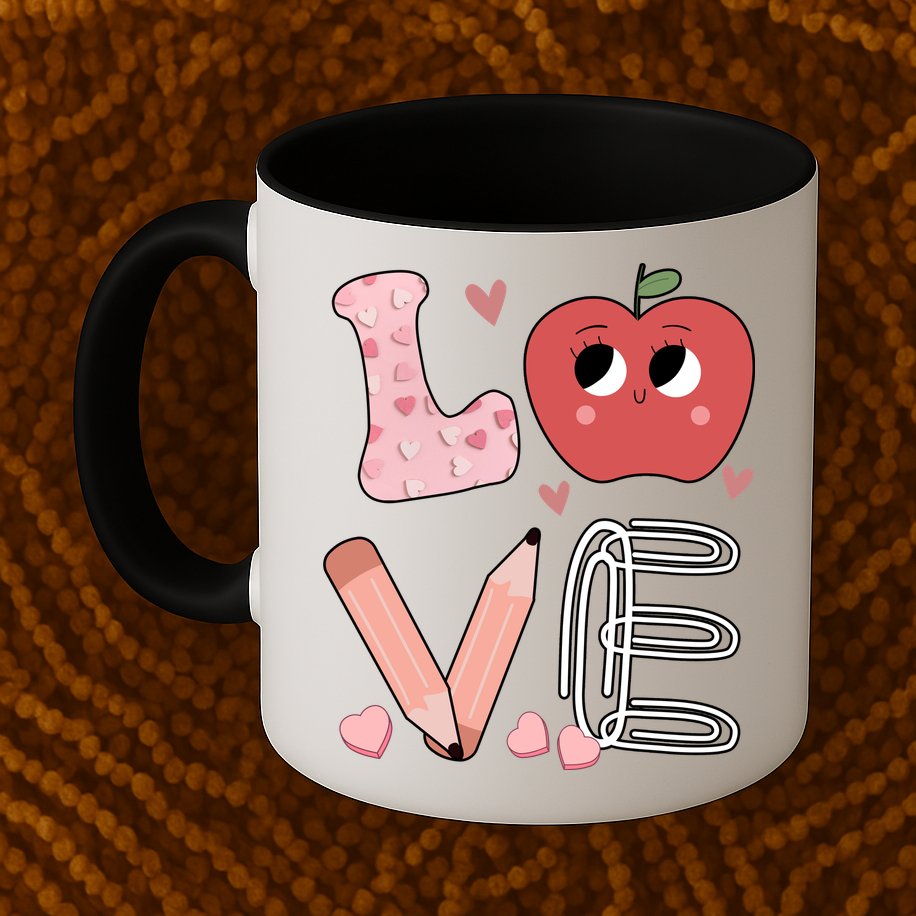 Love Apple Cute Teacher Gift Mug