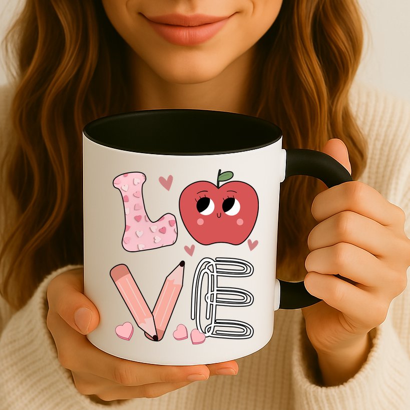 Love Apple Cute Teacher Gift Mug