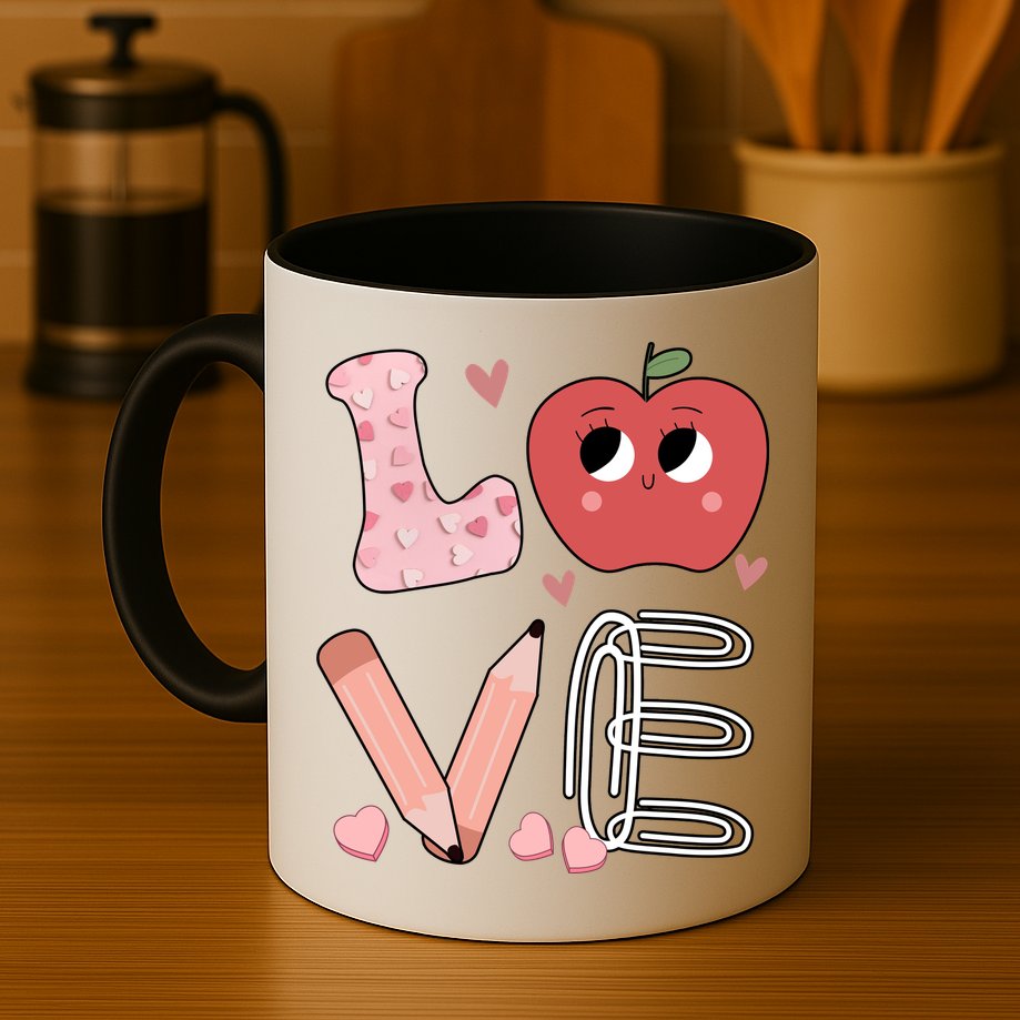 Love Apple Cute Teacher Gift Mug