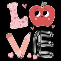 Love Apple Cute Teacher Gift 16 in Basic Backpack