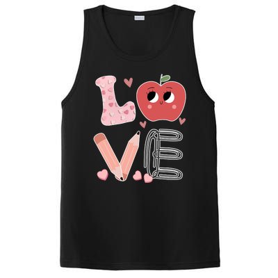 Love Apple Cute Teacher Gift PosiCharge Competitor Tank