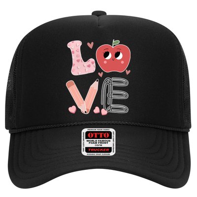 Love Apple Cute Teacher Gift Trucker Hat