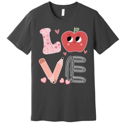 Love Apple Cute Teacher Gift Premium T-Shirt