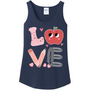 Love Apple Cute Teacher Gift Ladies Essential Tank