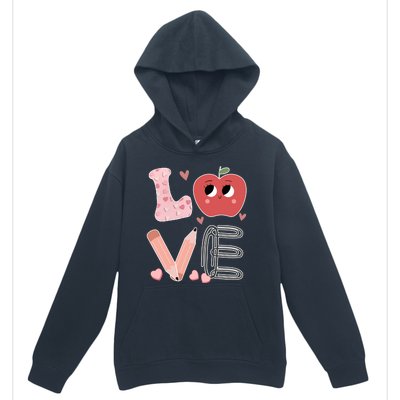 Love Apple Cute Teacher Gift Urban Pullover Hoodie