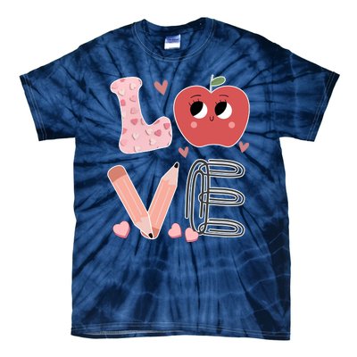 Love Apple Cute Teacher Gift Tie-Dye T-Shirt