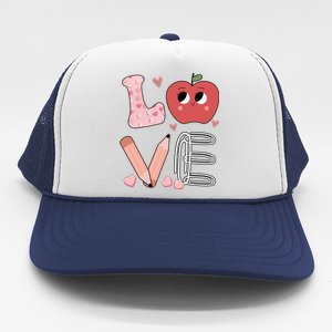 Love Apple Cute Teacher Gift Trucker Hat