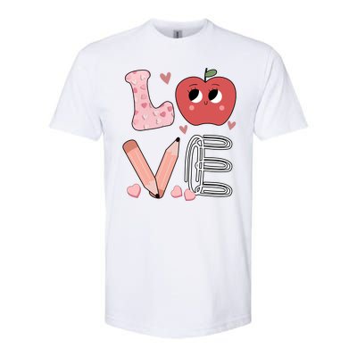 Love Apple Cute Teacher Gift Softstyle® CVC T-Shirt