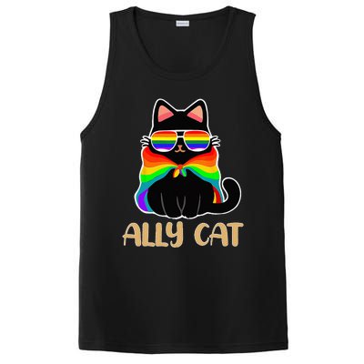 LGBT Ally Cat Be Kind Gay Rainbow Funny LGBTQ Gift Idea PosiCharge Competitor Tank