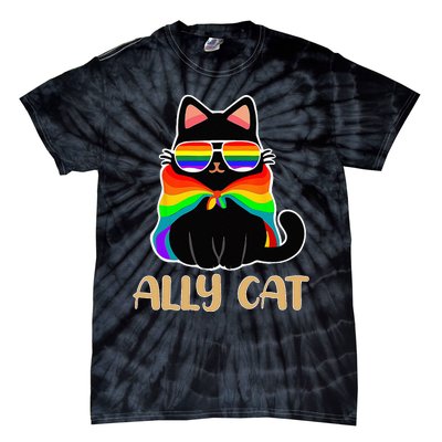 LGBT Ally Cat Be Kind Gay Rainbow Funny LGBTQ Gift Idea Tie-Dye T-Shirt